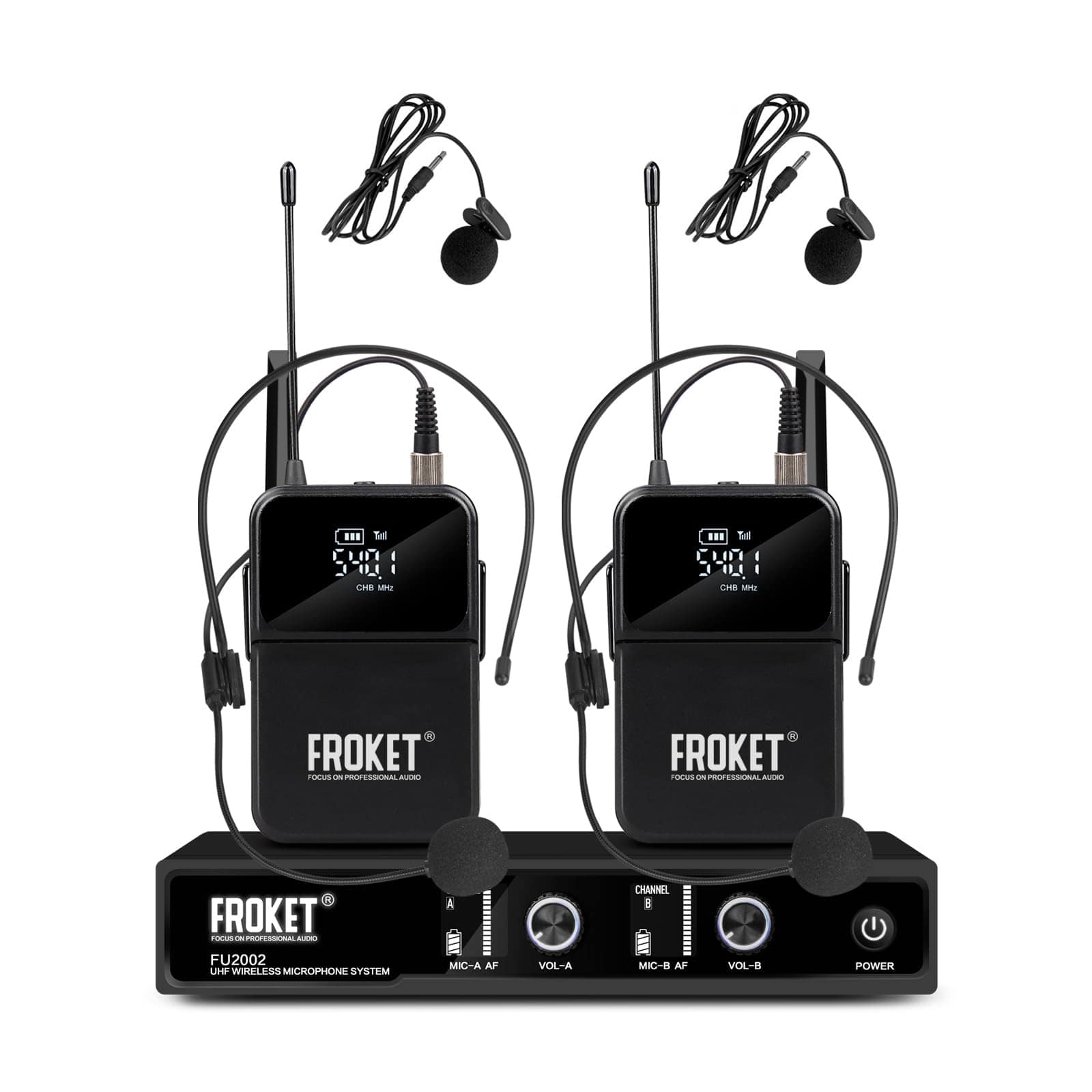 Sistema de Micrófono Inalámbrico UHF -Bodypack)