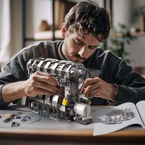 Mould King L4 Engine Building Blocks Sets, Kit de Modelo a - Imagen 8