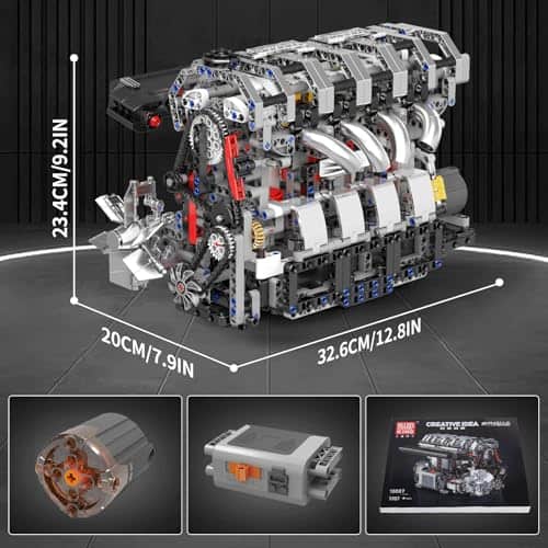 Mould King L4 Engine Building Blocks Sets, Kit de Modelo a - Imagen 7