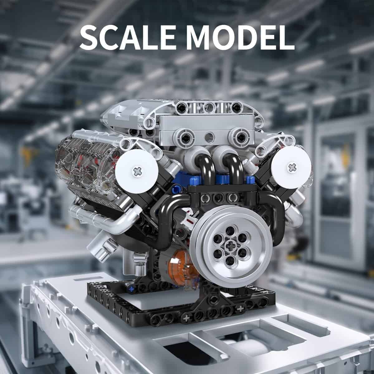 Mould King Juego de Bloques de Construcción de Motor V8, - Imagen 4