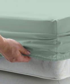 Sábana Vajera Queen de Lujo Puro 100% Algodón Sea Foam,