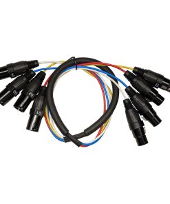 Cable Serpiente de Audio XLR de 4 Canales XLR Macho a