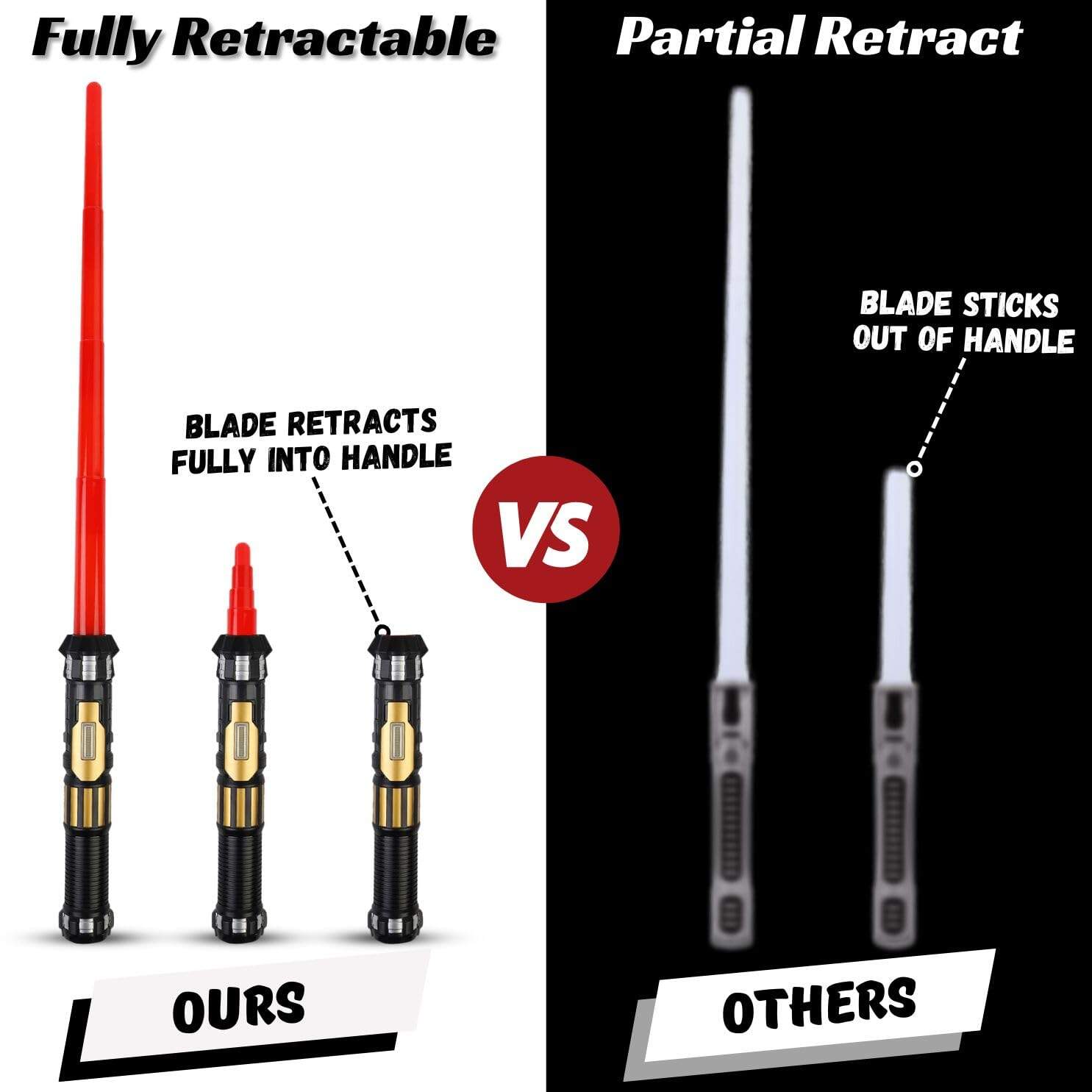 Set de 12 sables de luz LED Liberty Imports - Espadas - Imagen 3