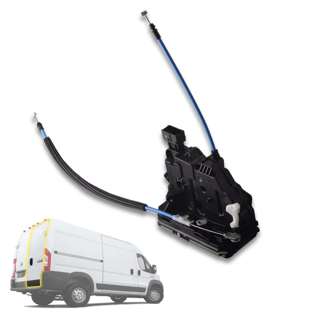 Actuador de bloqueo de pestillo de puerta trasera de carga