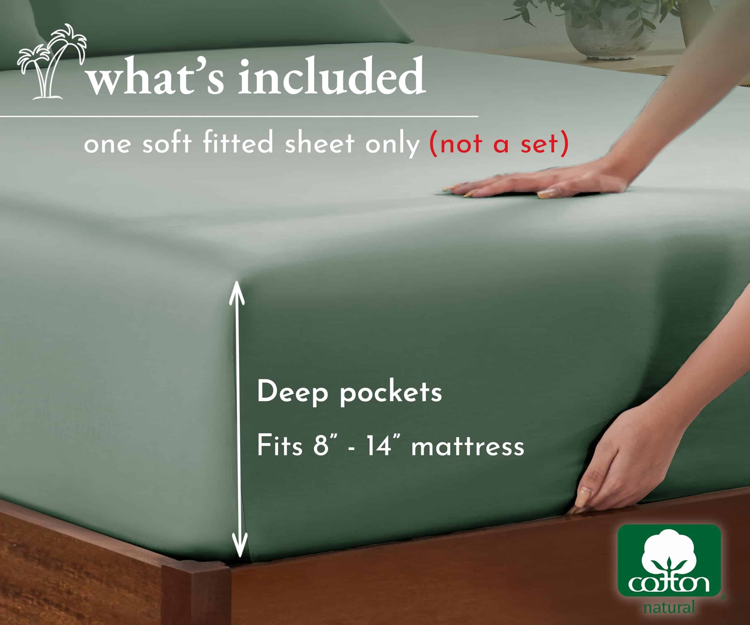 Sábana Ajustable King California Design Den de bolsillo - Imagen 3