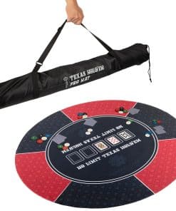 Tapete de Póker Redondo GAMBLUXE de 47 Pulgadas - Tapete