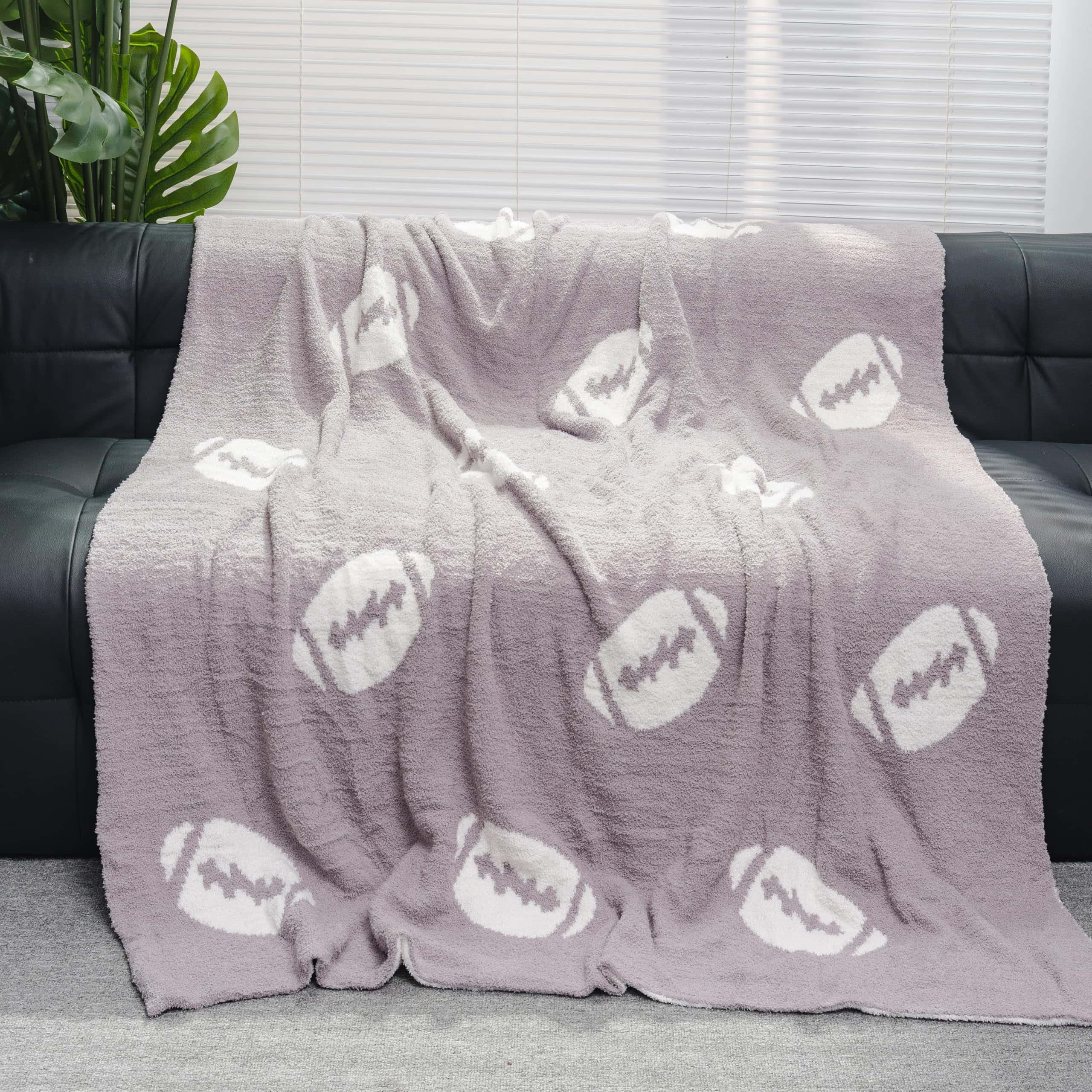 Manta Suave con Patrón de Fútbol, Acogedora Manta de Tiro - Imagen 3