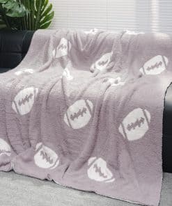 Manta Suave con Patrón de Fútbol, Acogedora Manta de Tiro