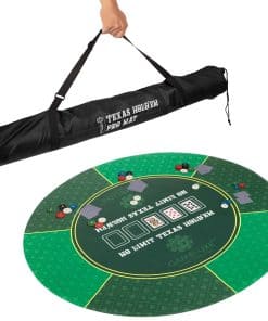Tapete redondo de póker GAMBLUXE de 47 pulgadas - Tapete