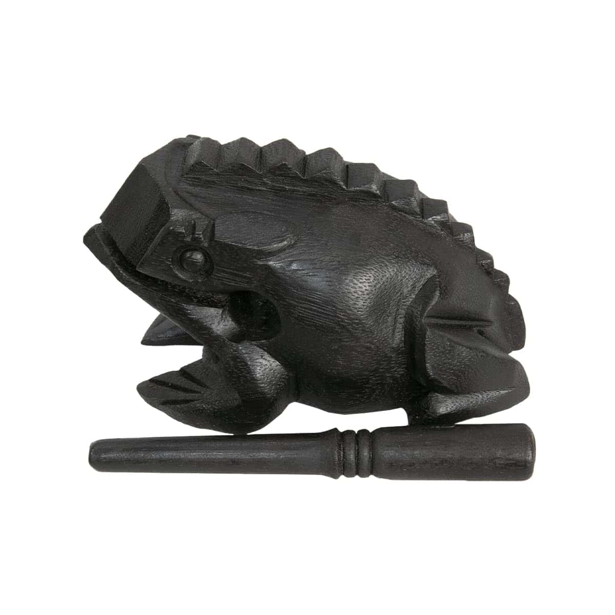 Instrumento de Rana de Madera Guiros Percusión (Negro, 4