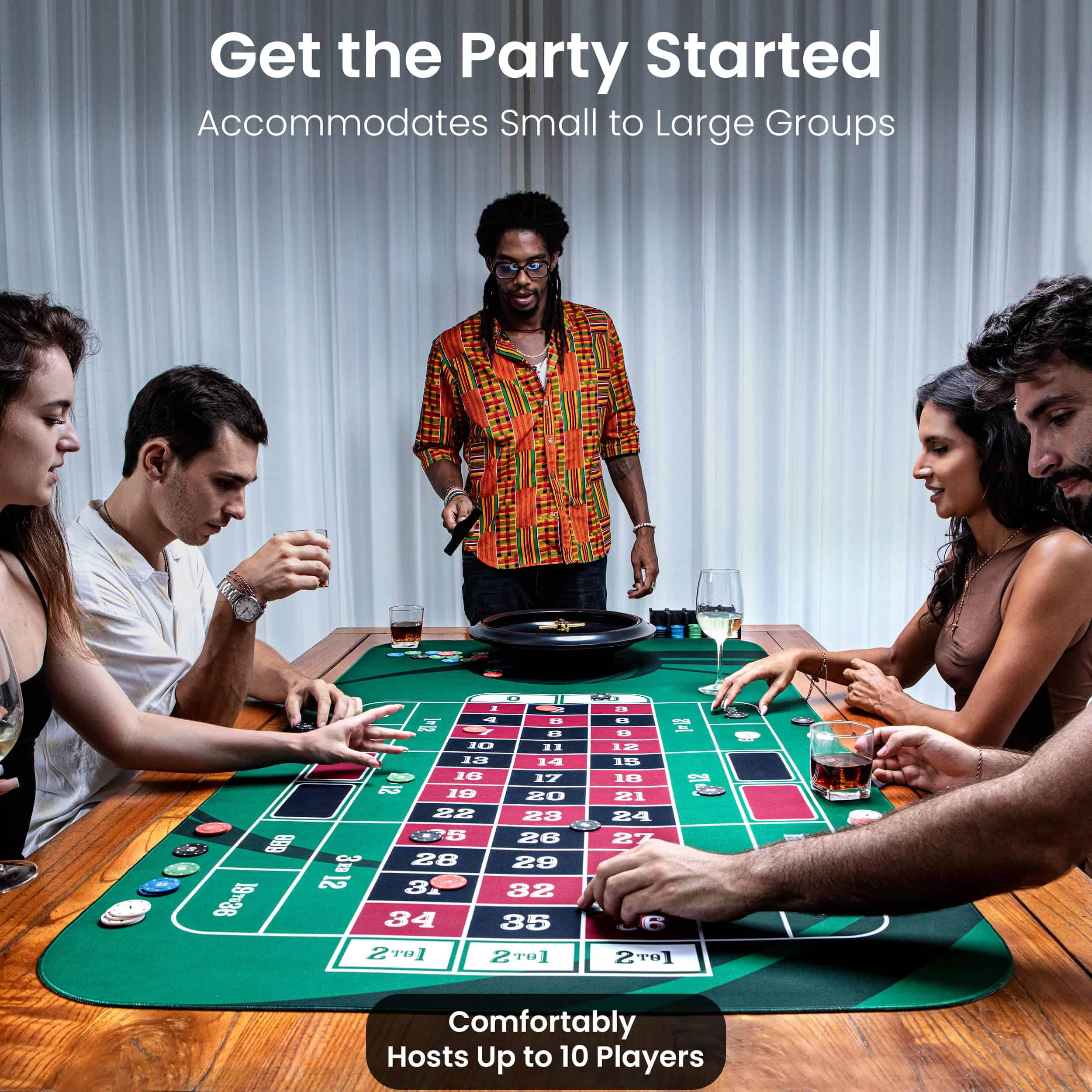 Tapete de Ruleta GAMBLUXE 70" x 35" - Tapete de Ruleta - Imagen 5