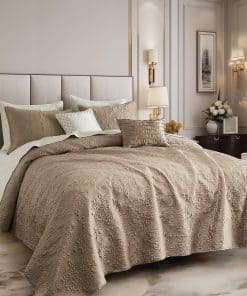 Juego de Colcha de Seda Satinada Maravillosa 5 Pzas de Lujo