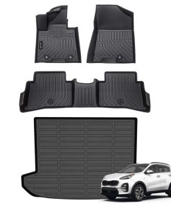 Tapetes para piso de automóvil Jenofa y forro de carga para