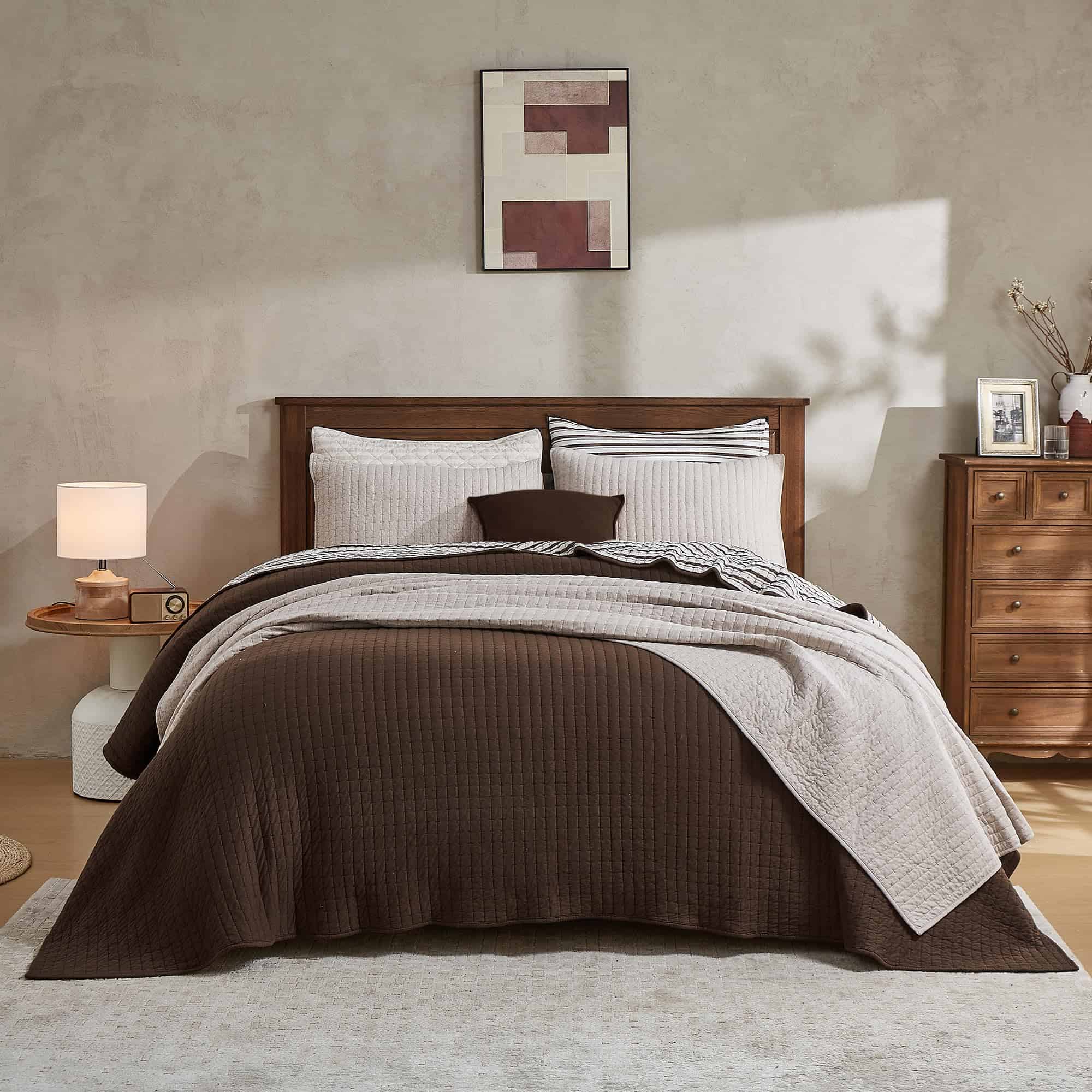 Juego de Edredón reversible de algodón 100% Jersey con - Imagen 3