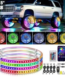 Nilight 4PCS 17.5pul LED Wheel Ring Lights RGB con APP y