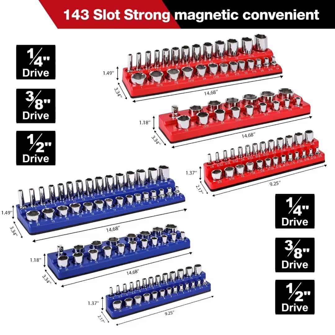 Organizador de Sockets 6Pcs Juego de Organizador de Sockets - Imagen 7