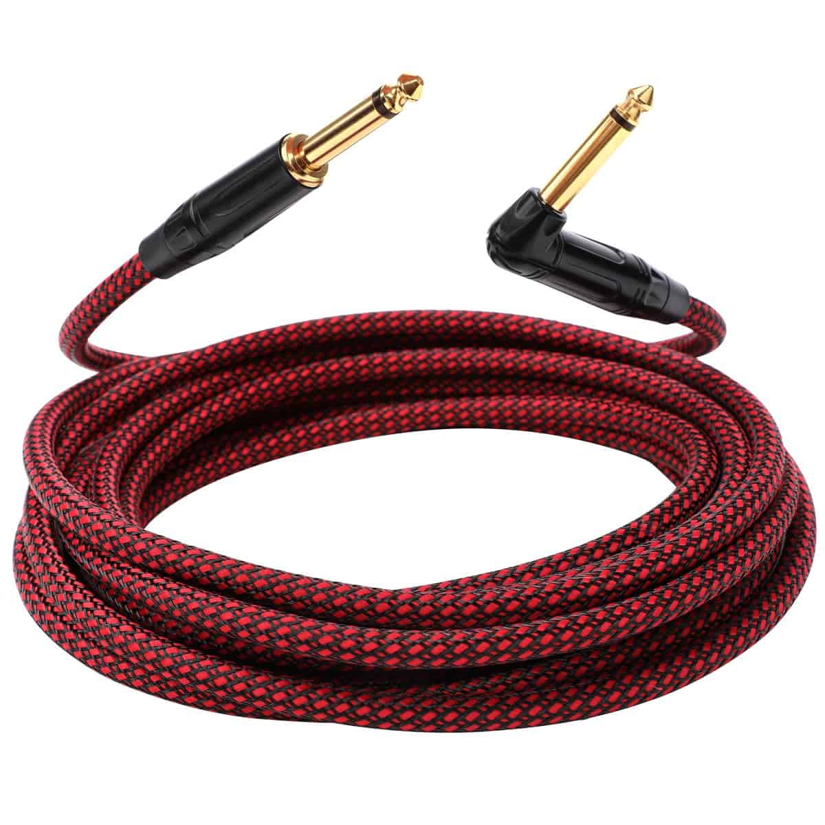 Cable de Instrumento de Guitarra de 6.35mm Mono Gold Plated