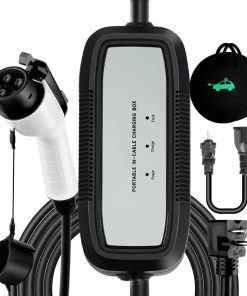 Cargador de Coche Eléctrico Nivel 1/2 Ajustable, Estación