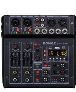 BOMGE 04M Mezclador de Audio, Consola de Mezcla de Sonido