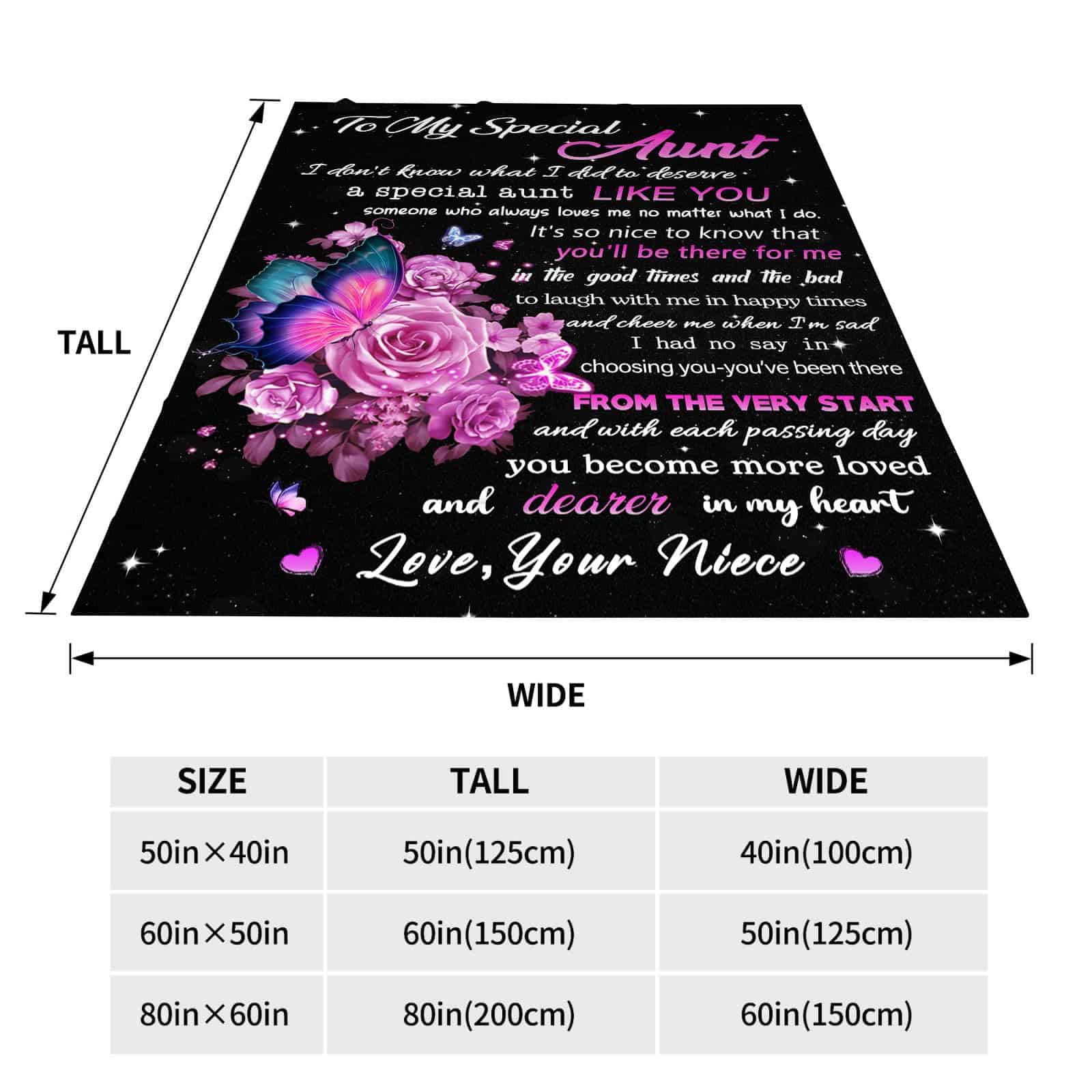 Manta de Regalo de Sobrina para Tía - 60"x80" Manta para - Imagen 8