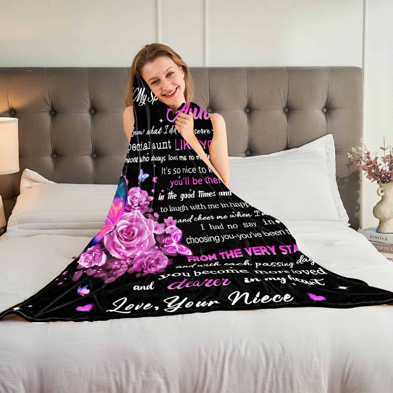 Manta de Regalo de Sobrina para Tía - 60"x80" Manta para - Imagen 6