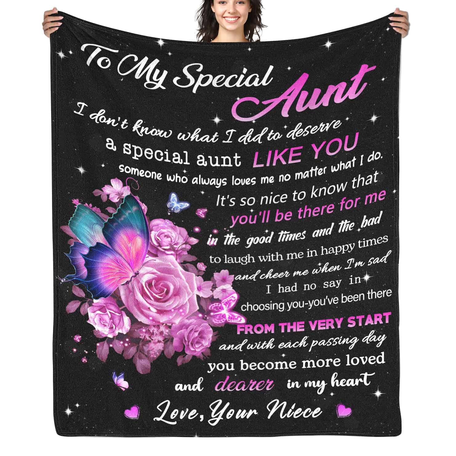 Manta de Regalo de Sobrina para Tía - 60"x80" Manta para