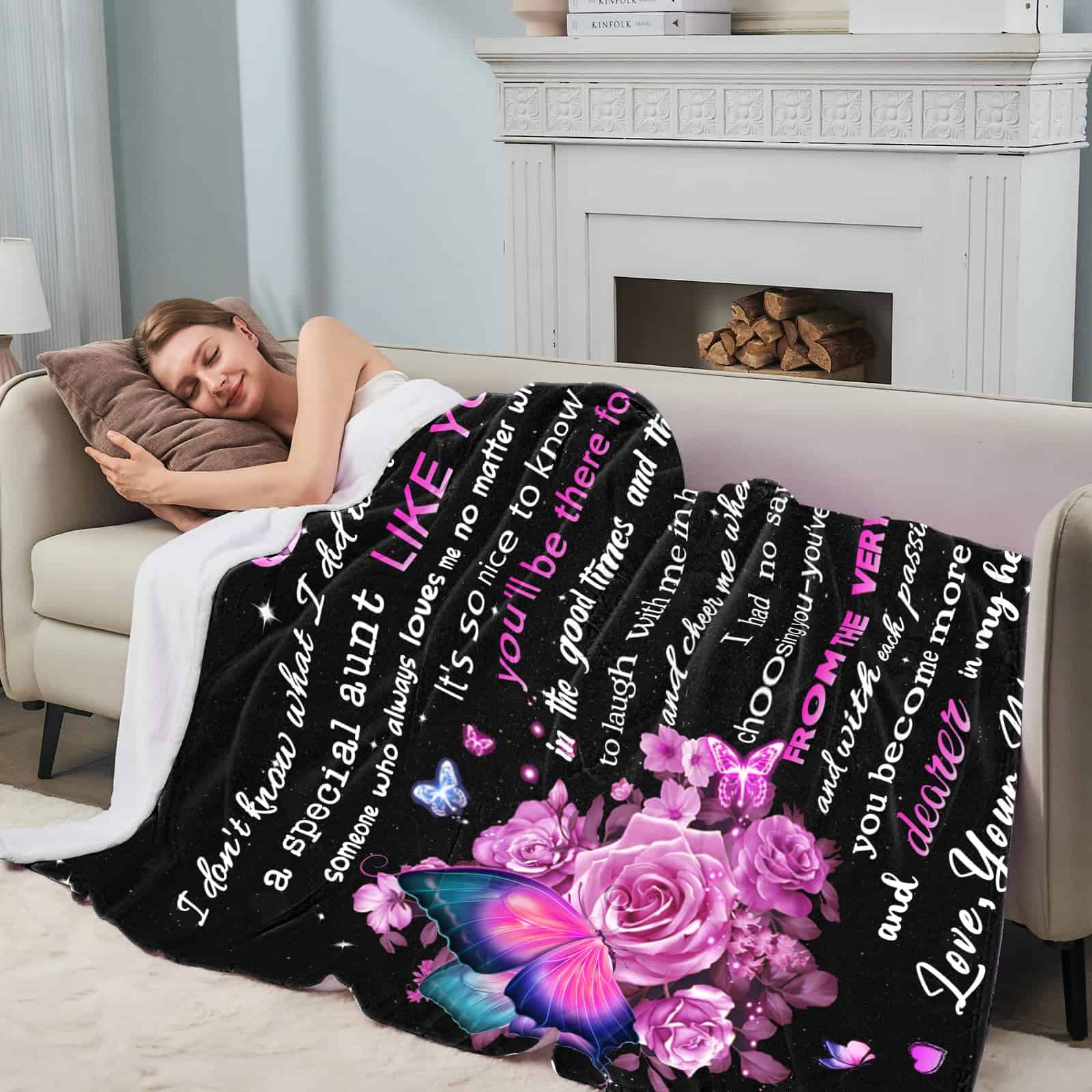 Manta de Regalo de Sobrina para Tía - 60"x80" Manta para - Imagen 3