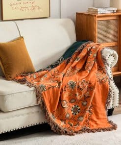 Manta Boho Floral Y-PLWOMEN - Manta acolchada bohemia de