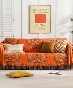 Manta Boho Y-PLWOMEN para Sofá - 100% Algodón Manta