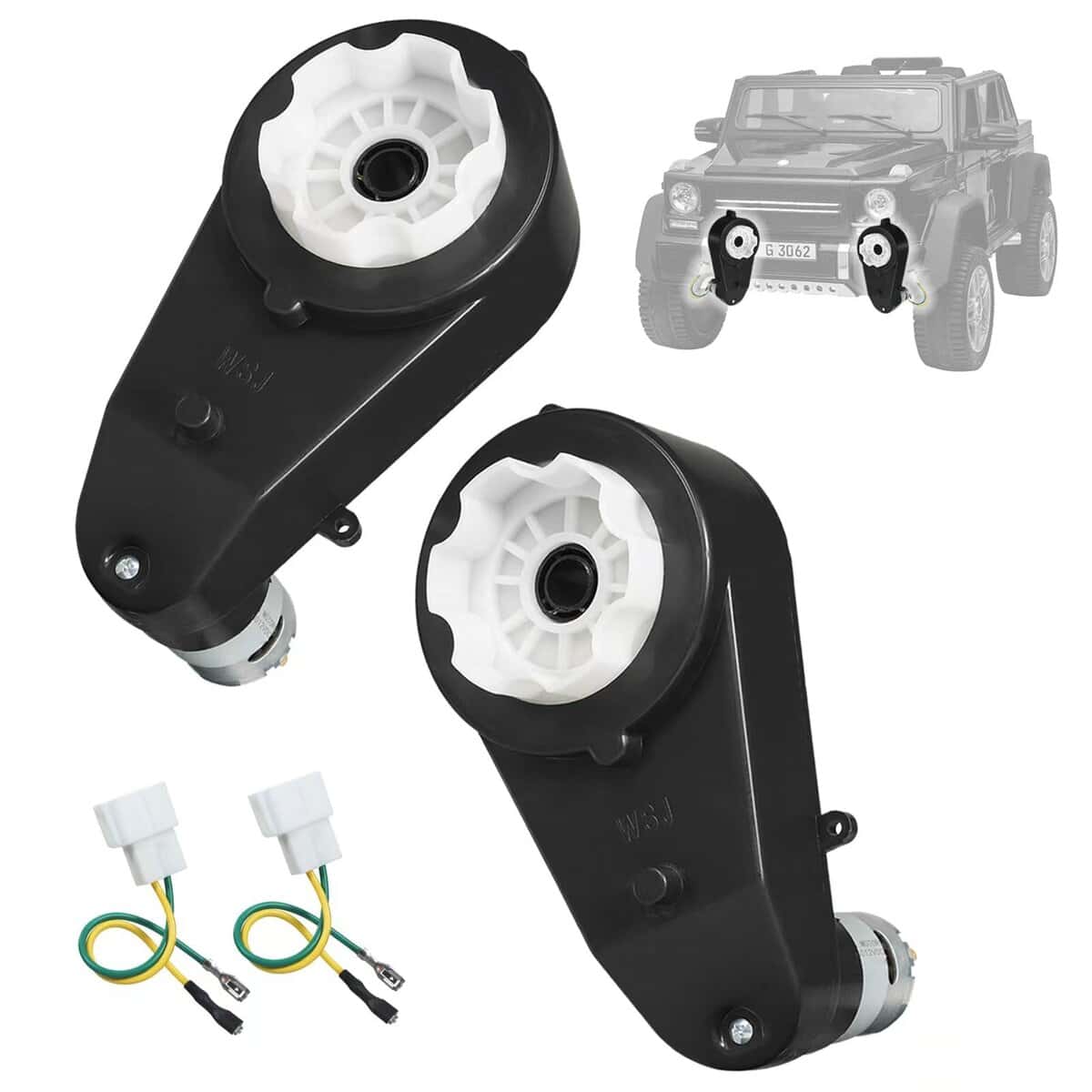 2 Pcs Caja de Engranajes para Coche Eléctrico de Niños 550