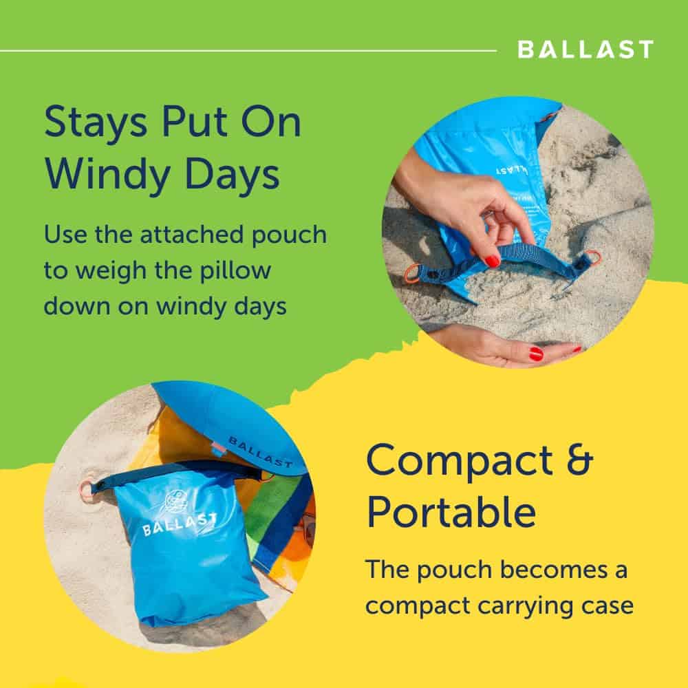 Almohada de Viaje Ballast PRO - Almohada de -Azul Océano - Imagen 6