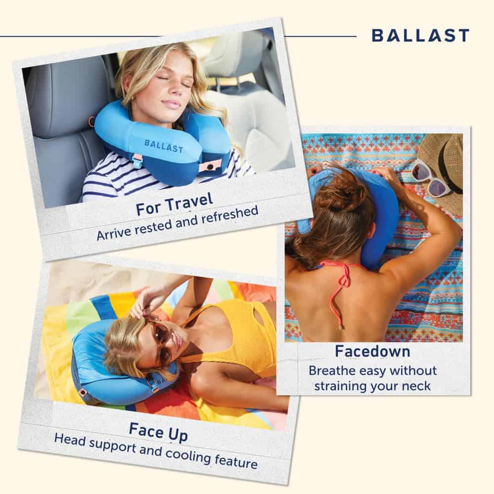 Almohada de Viaje Ballast PRO - Almohada de -Azul Océano - Imagen 5