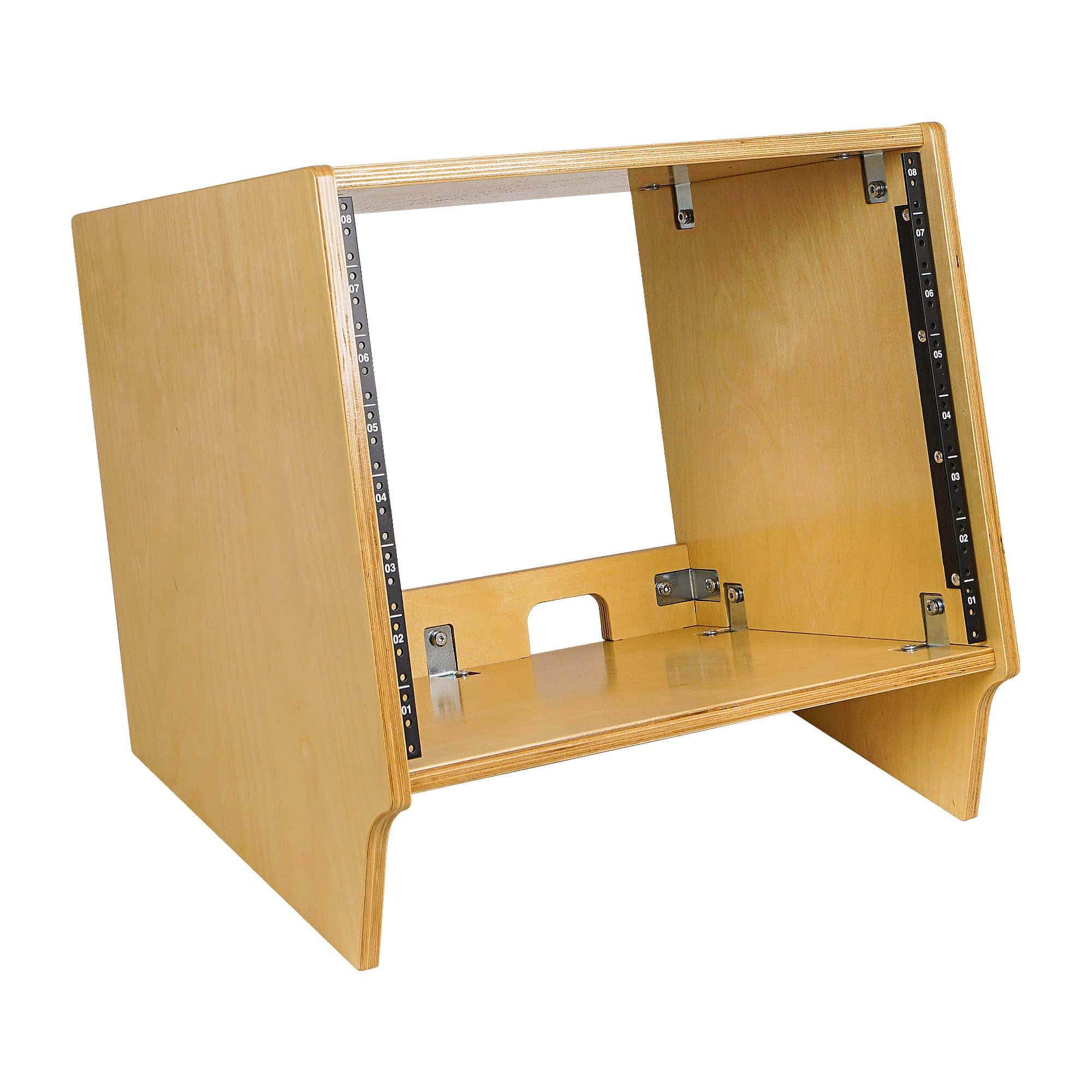 Sound Town DIY 8U Angled Desktop Turret -DRK-8SLB)