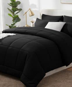 Set de edredón tamaño King Cosy moment Negro, 7 Piezas