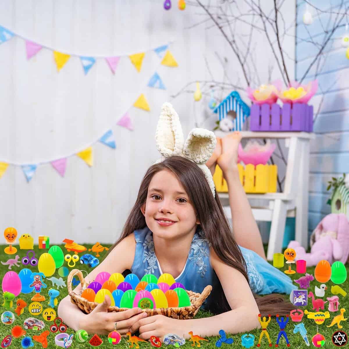 Govetom 100 PCS Huevos de Pascua Rellenos con Juguetes - Imagen 8