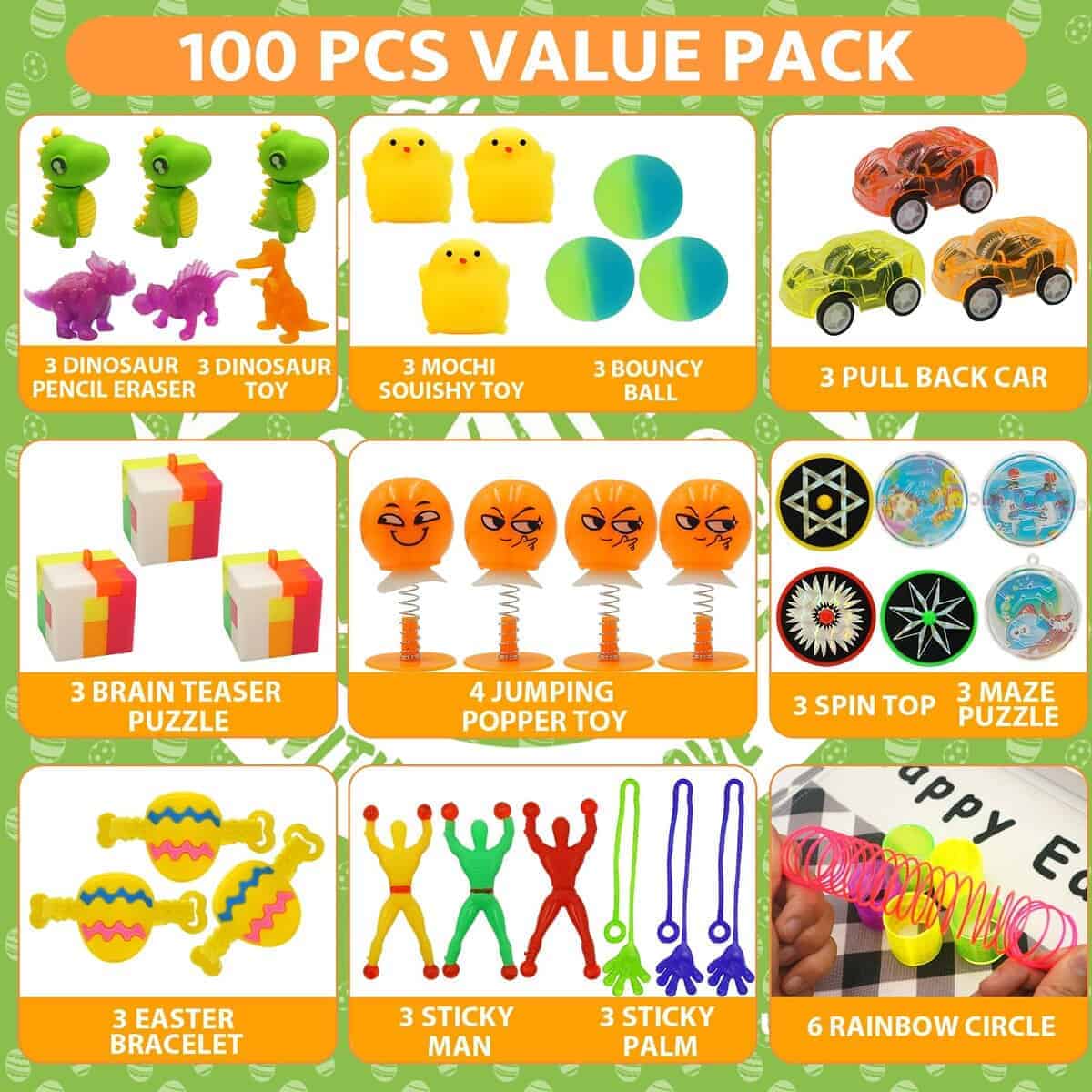 Govetom 100 PCS Huevos de Pascua Rellenos con Juguetes - Imagen 3