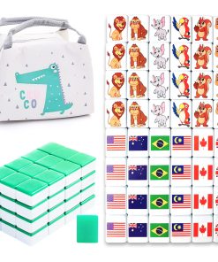 Juego de Bloques Mahjong WELLATENT Seaside Escape con 49