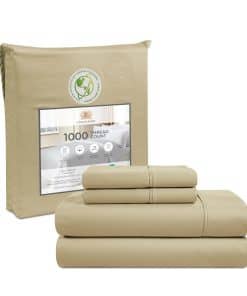 Juego de Sábanas King Casa Platino 1000 Hilos, 4 Piezas,