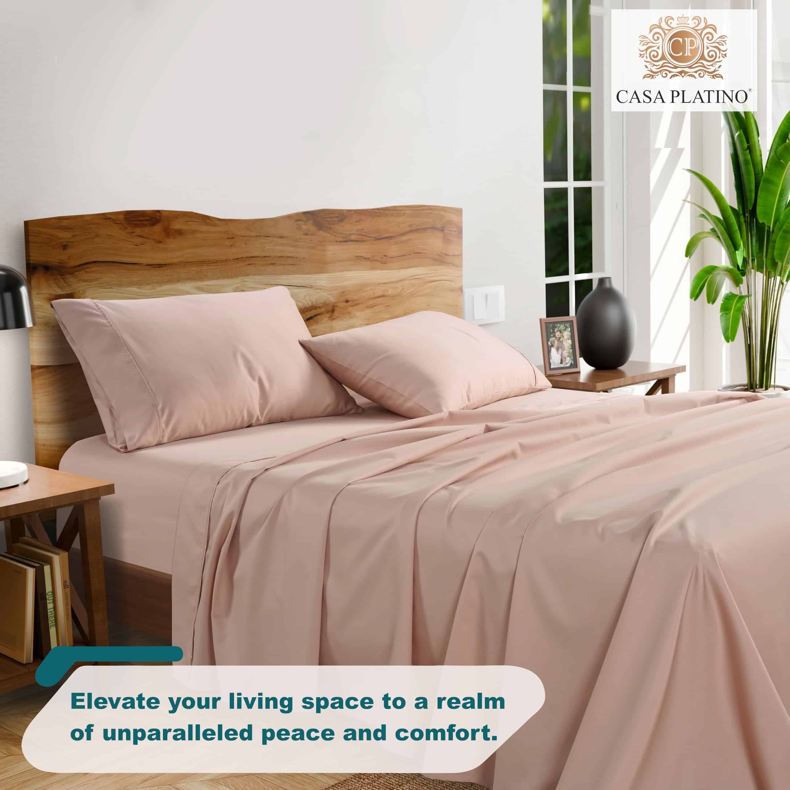 Juego de sábanas Queen Casa Platino con 1000 hilos, 4 - Imagen 3