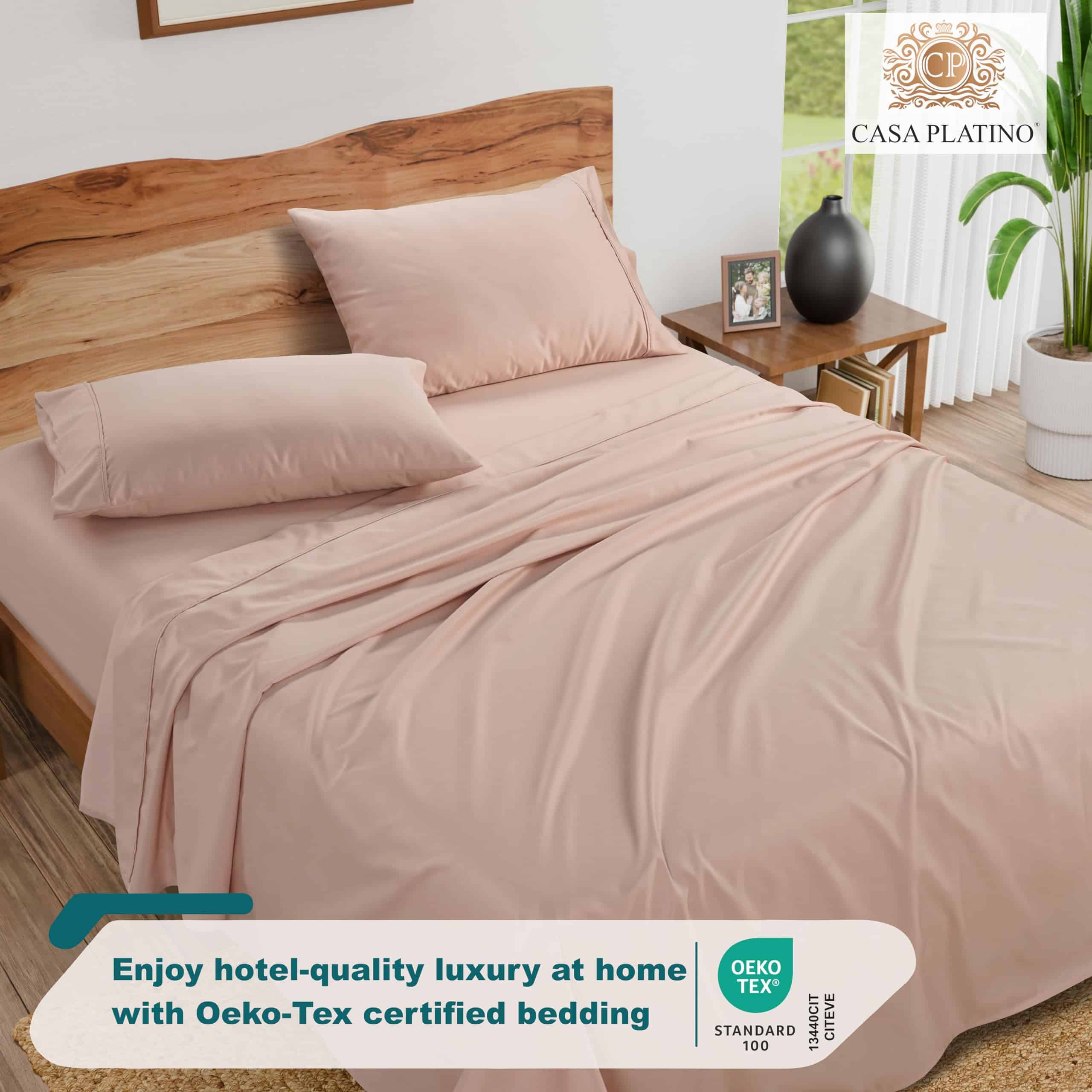 Juego de sábanas Queen Casa Platino con 1000 hilos, 4 - Imagen 7