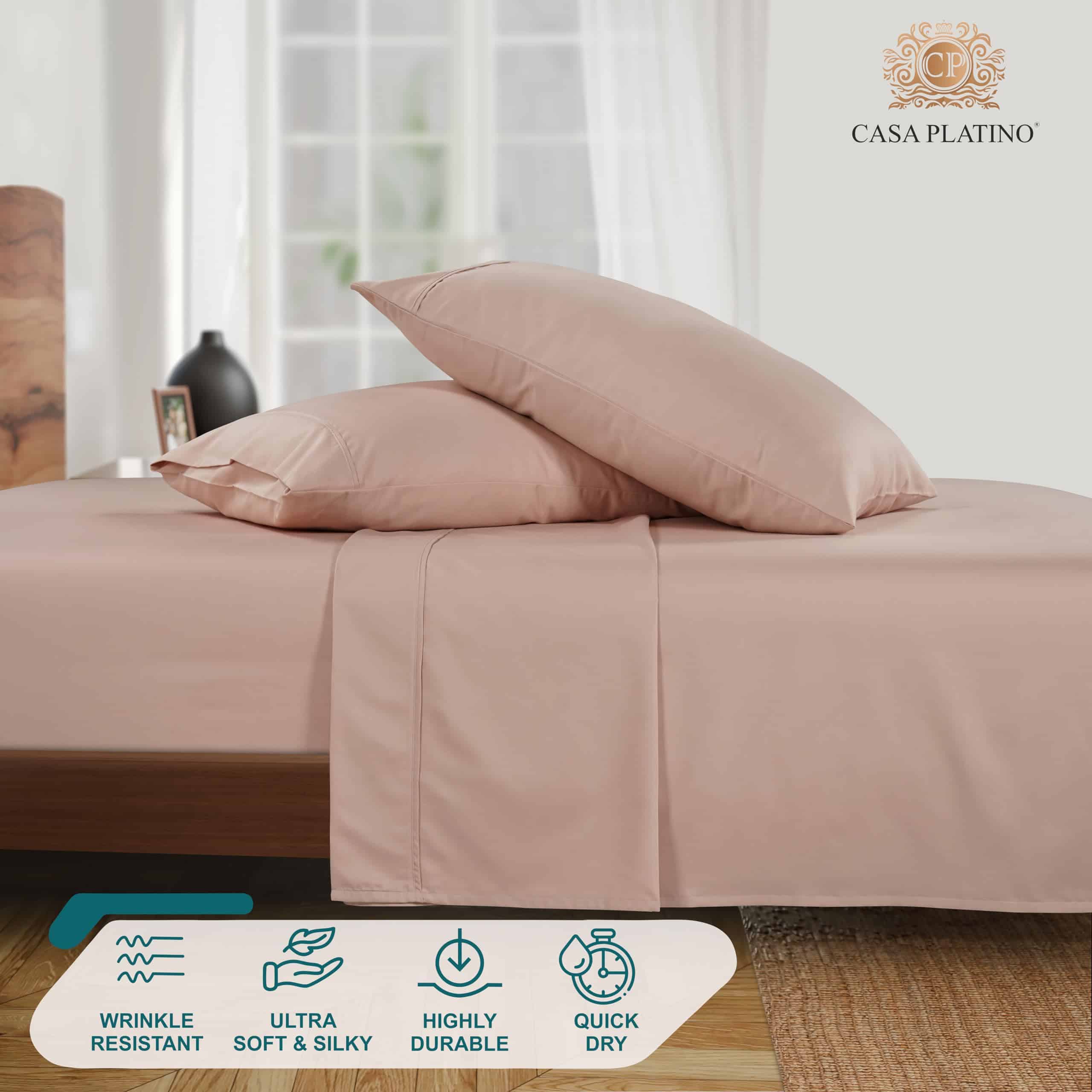 Juego de sábanas Queen Casa Platino con 1000 hilos, 4 - Imagen 6