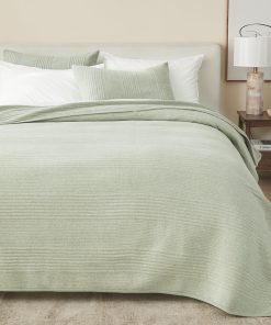 Conjunto de Edredón Gemelo Verde con Fundas - Mezcla de