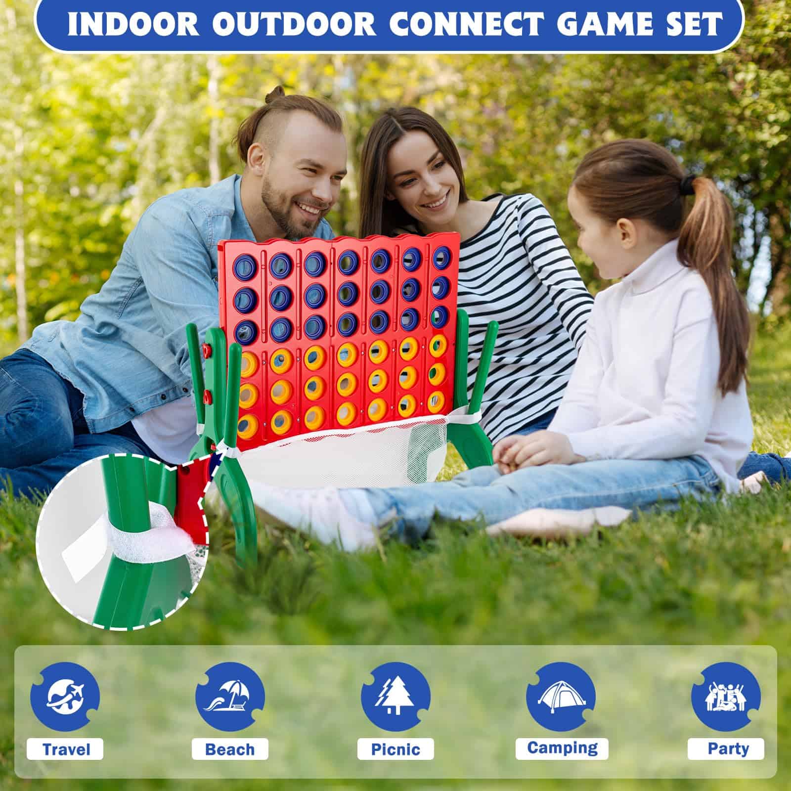 Juego Qrooper Connect, 1.9 Pies 4-en-Linea Juego de Fiesta - Imagen 5