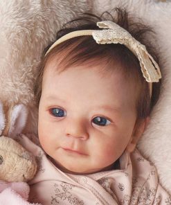 MYREBABY Muñeca Reborn Niña 17" Realista con Ojos Abiertos