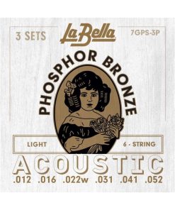 La Bella 7GPS Phosphor Bronze - Juego de 3 Cuerdas de
