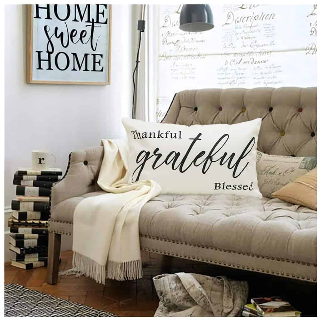 Juego de 4 Fundas de Almohada de Granja 12x20 Agradecida - Imagen 4