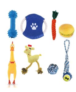 Juguetes Duraderos para Perros (Bola Azul+ Meteorito Azul+