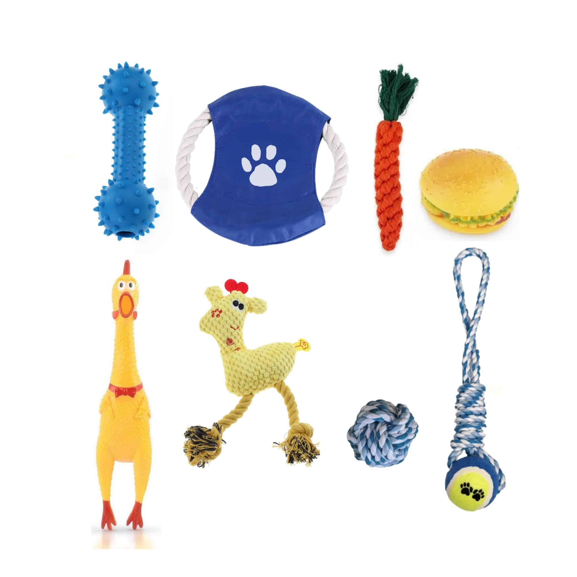 Juguetes Duraderos para Perros (Bola Azul+ Meteorito Azul+