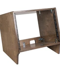 Sound Town DIY 8U Angled Desktop Turret -Brown