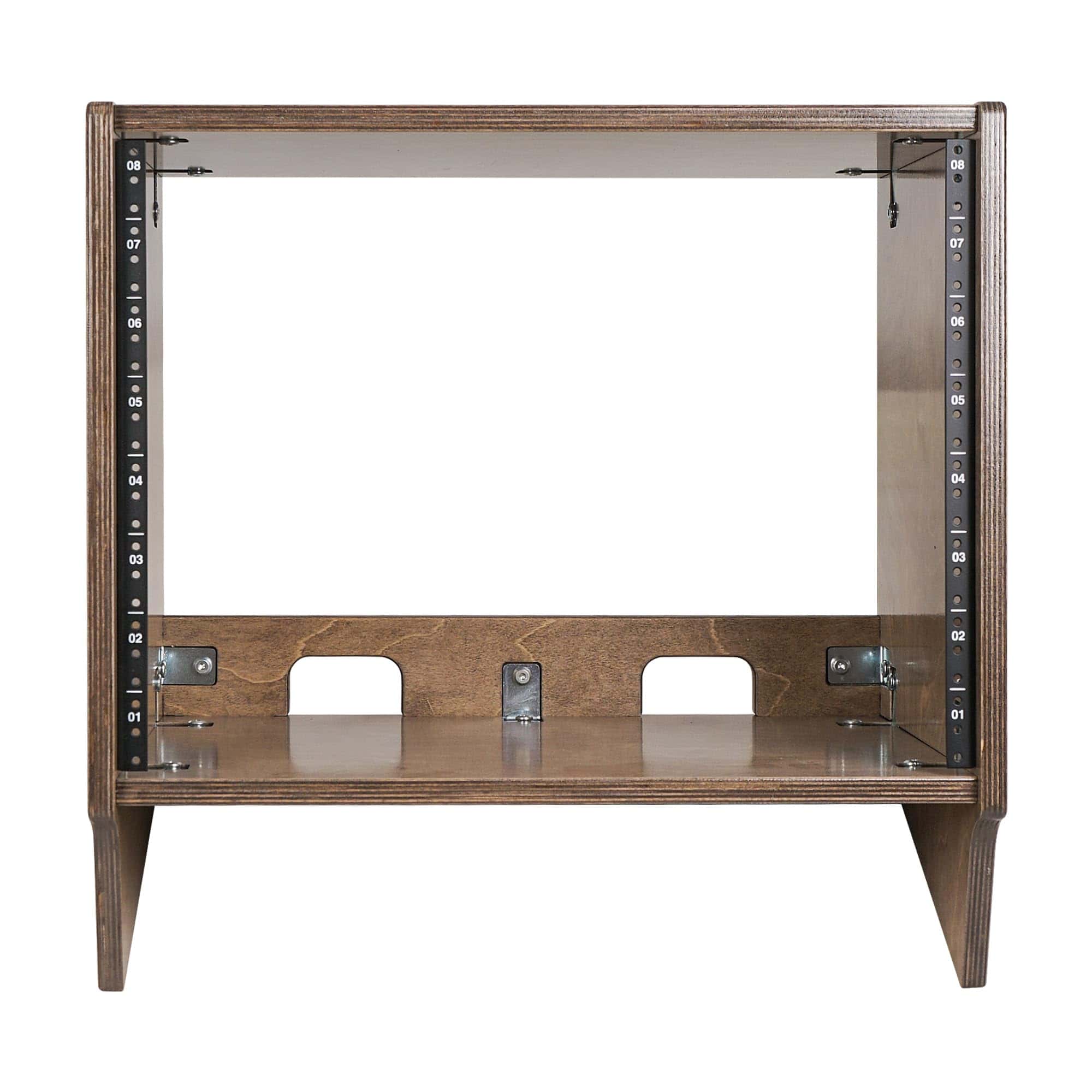 Sound Town DIY 8U Angled Desktop Turret -Brown - Imagen 3